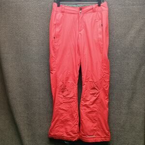 Columbia Women Insulated Winter Nylon Snow Pants Red
